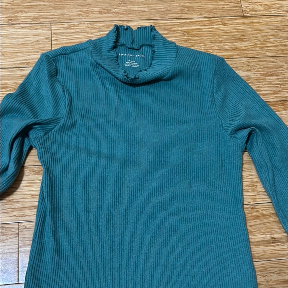 Green Turtleneck Sweater